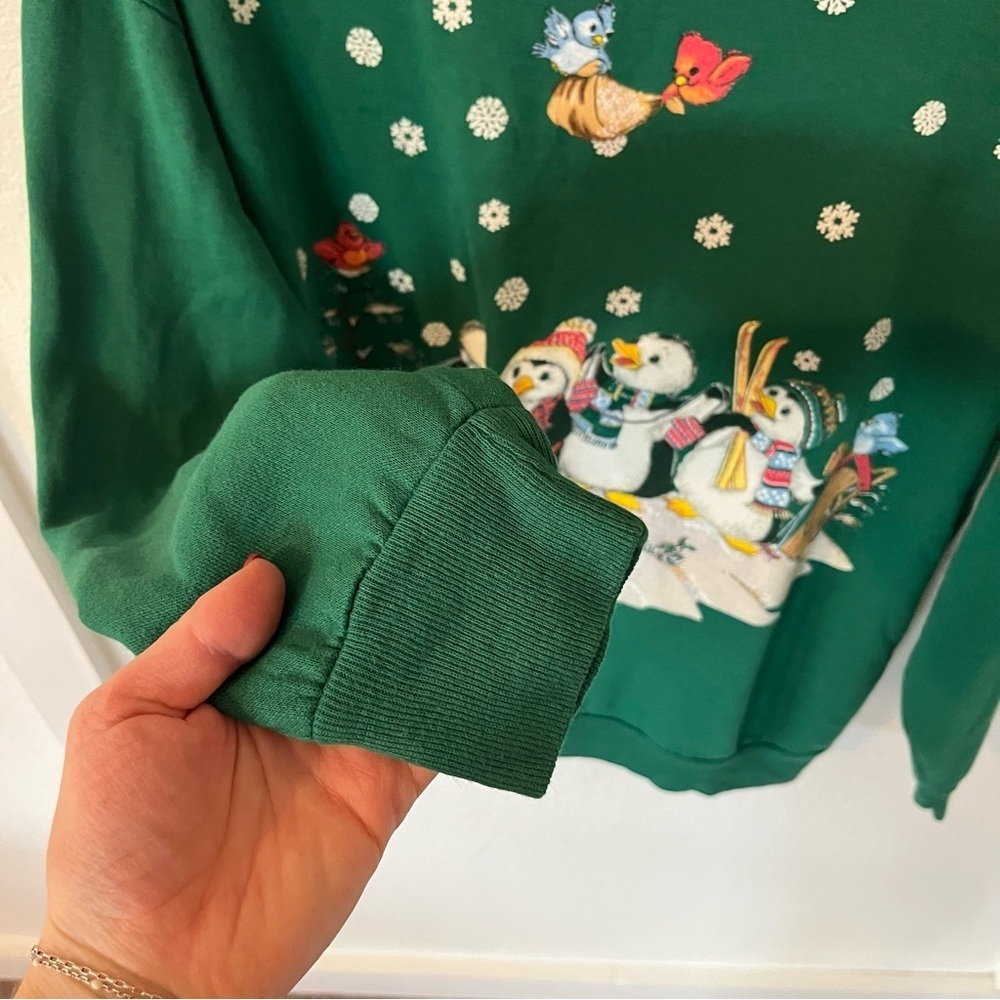 Vintage Nutcracker Women's XL Penguin Winter Turtleneck Sweatshirt. - Picture 6 of 9